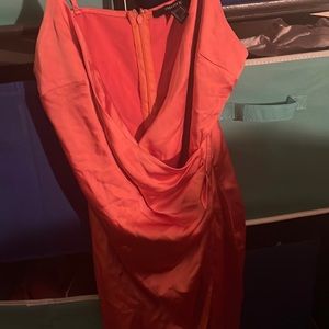 Women’s, peach dress.